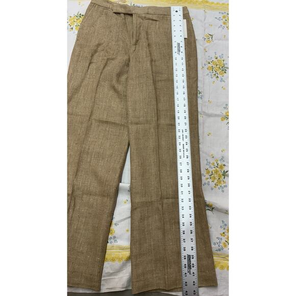 Lauren Ralph Lauren Westbury Linen Pants Earthtone Size 10 Wide Leg NWT - Picture 10 of 12